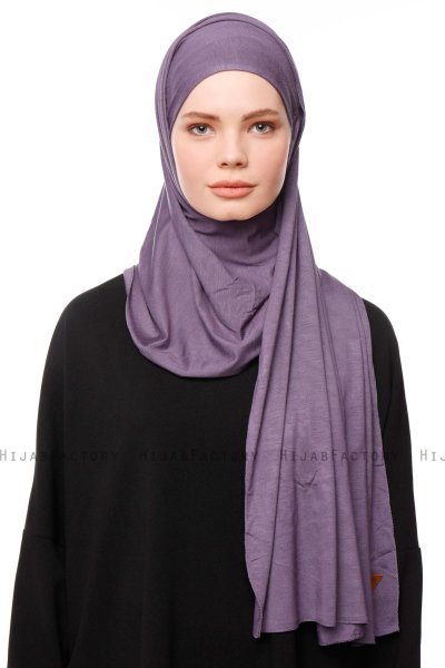 Asya - Lila Praktisch Viscose Hijab
