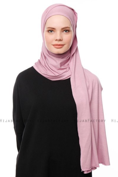 Asya - Lila Praktisch Viscose Hijab