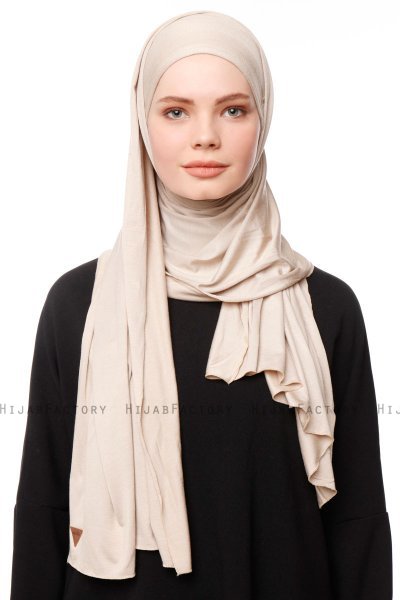 Asya - Helltaupe Praktisch Viscose Hijab