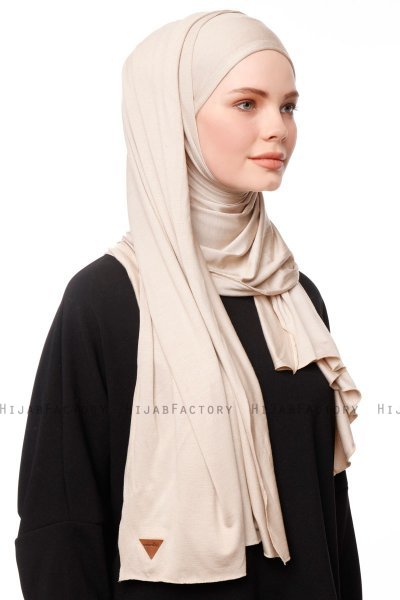Asya - Helltaupe Praktisch Viscose Hijab