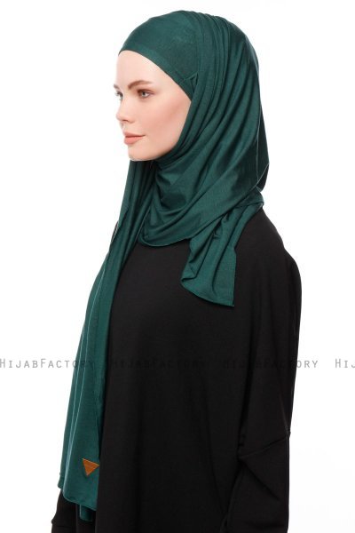 Asya - Dunkelgrün Praktisch Viscose Hijab