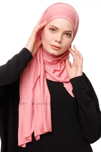 Asya - Dunkelrosa Praktisch Viscose Hijab
