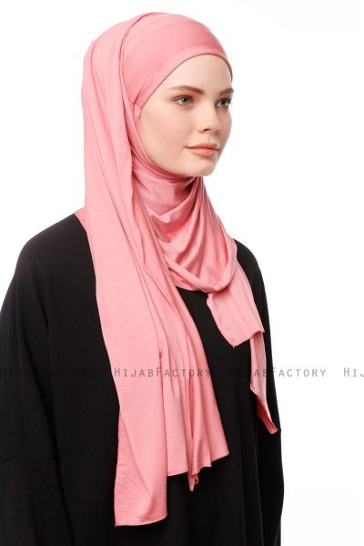 Asya - Dunkelrosa Praktisch Viscose Hijab
