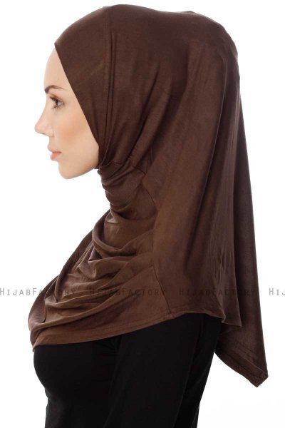 Ava - Braun One-Piece Al Amira Hijab - Ecardin