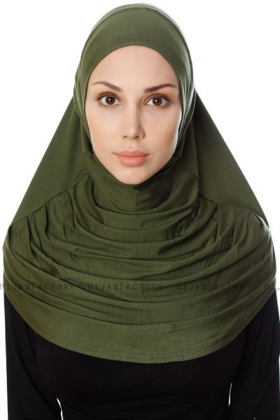 Ava - Khaki One-Piece Al Amira Hijab - Ecardin