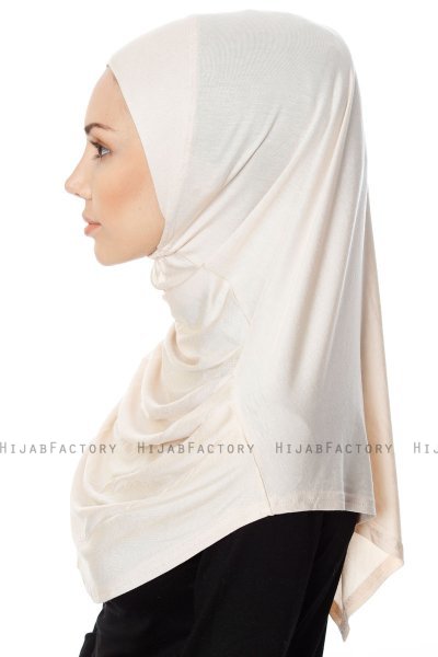 Ava - Leichte Beige One-Piece Al Amira Hijab - Ecardin