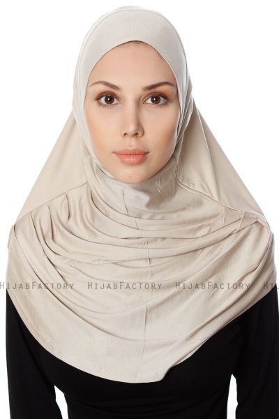 Ava - Helltaupe One-Piece Al Amira Hijab - Ecardin
