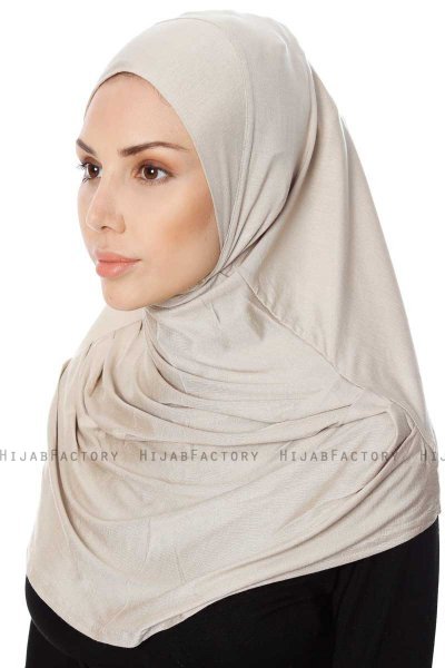 Ava - Helltaupe One-Piece Al Amira Hijab - Ecardin