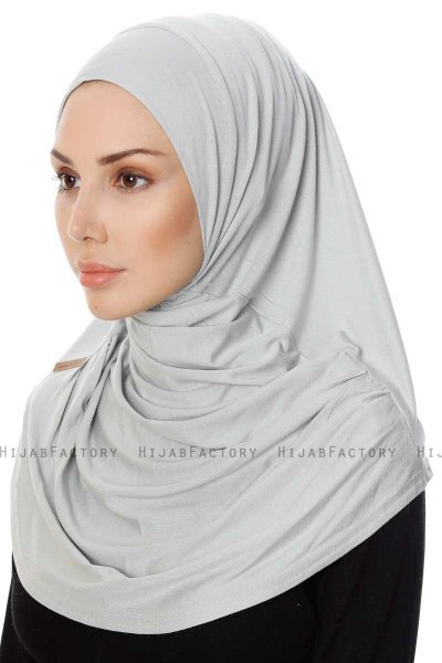 Ava - Hellgrau One-Piece Al Amira Hijab - Ecardin