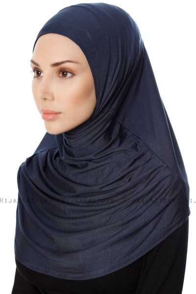 Ava - Navy Blau One-Piece Al Amira Hijab - Ecardin