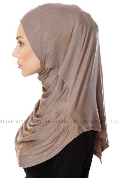 Ava - Dunkeltaupe One-Piece Al Amira Hijab - Ecardin