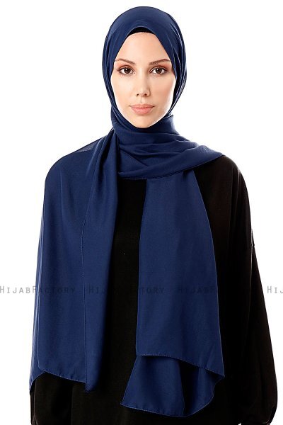 Ayla - Navy Blau Chiffon Hijab