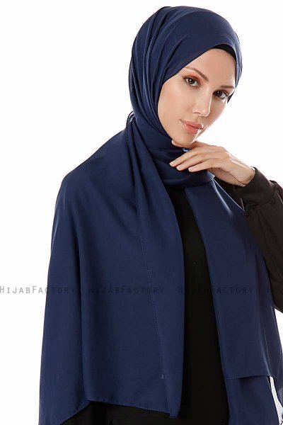 Ayla - Navy Blau Chiffon Hijab
