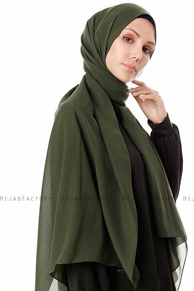 Ayla - Dunkelgrün Chiffon Hijab