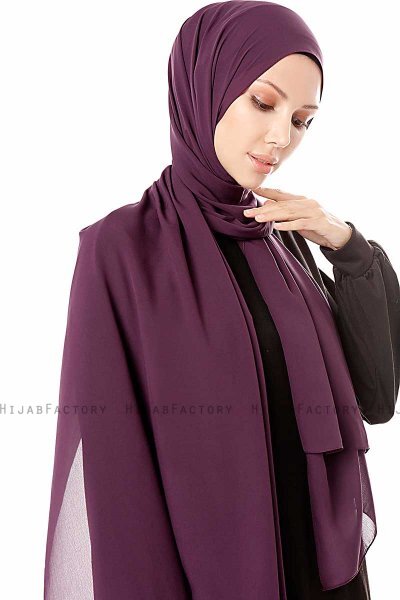 Ayla - Pflaume Chiffon Hijab