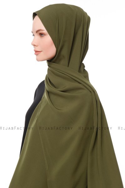 Aylin - Khaki Medine Silk Hijab - Gülsoy