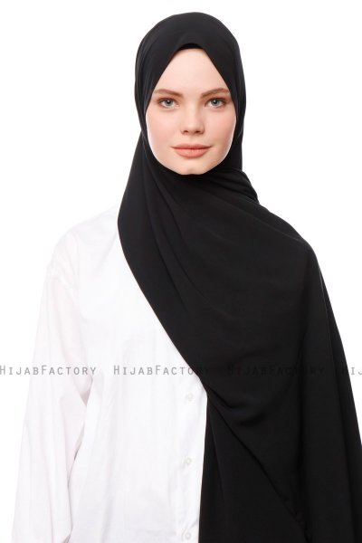 Aylin - Schwarz Medine Silk Hijab - Gülsoy