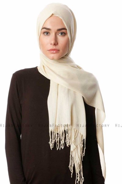Aysel - Leichte Beige Pashmina Hijab - Gülsoy