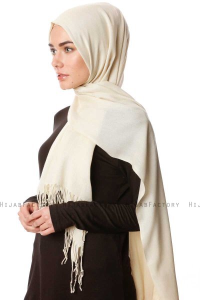 Aysel - Leichte Beige Pashmina Hijab - Gülsoy