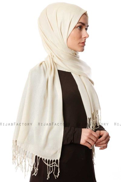 Aysel - Leichte Beige Pashmina Hijab - Gülsoy