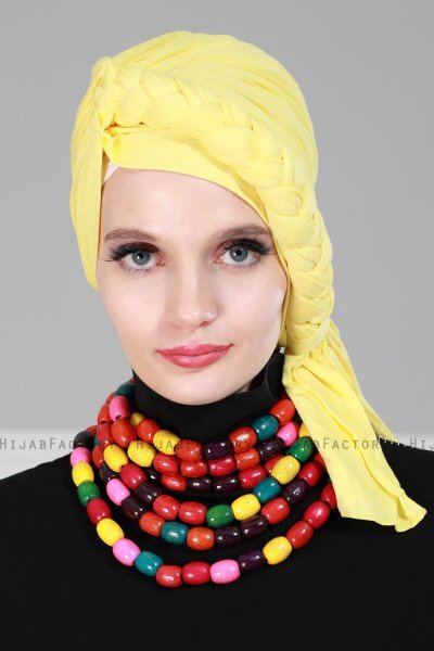 Theresa - Gelb Baumwolle Turban - Ayse Turban