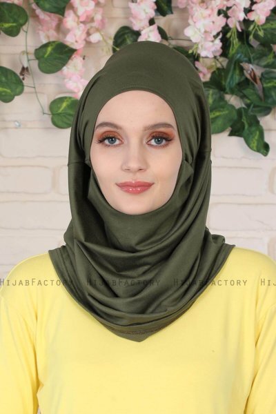 Wilda - Khaki Baumwolle Hijab