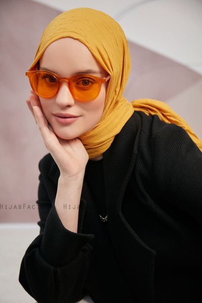Serap - Senf Bamboo Crash Hijab