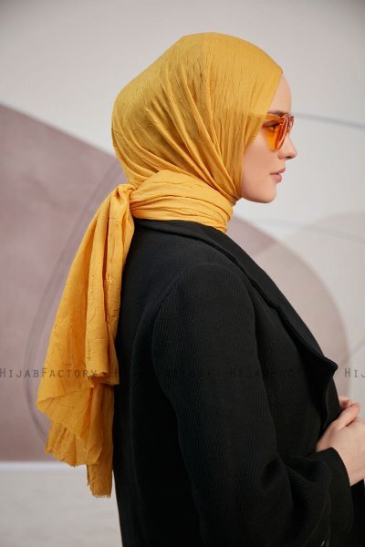 Serap - Senf Bamboo Crash Hijab