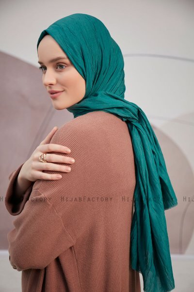 Serap - Dunkelgrün Bamboo Crash Hijab