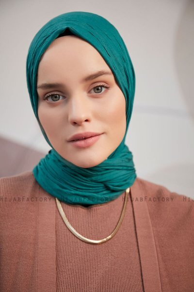 Serap - Dunkelgrün Bamboo Crash Hijab
