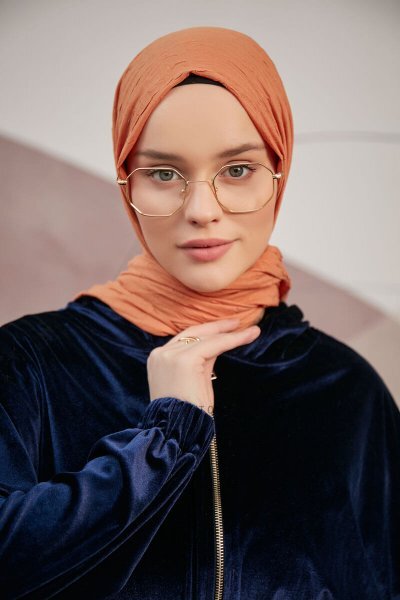 Serap - Ziegelrot Bamboo Crash Hijab