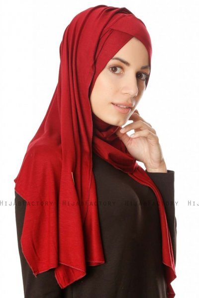 Betul - Bordeaux 1X Jersey Hijab - Ecardin