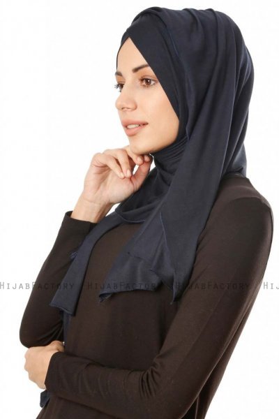 Betul - Schwarz 1X Jersey Hijab - Ecardin
