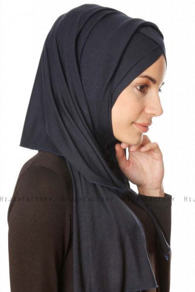 Betul - Schwarz 1X Jersey Hijab - Ecardin