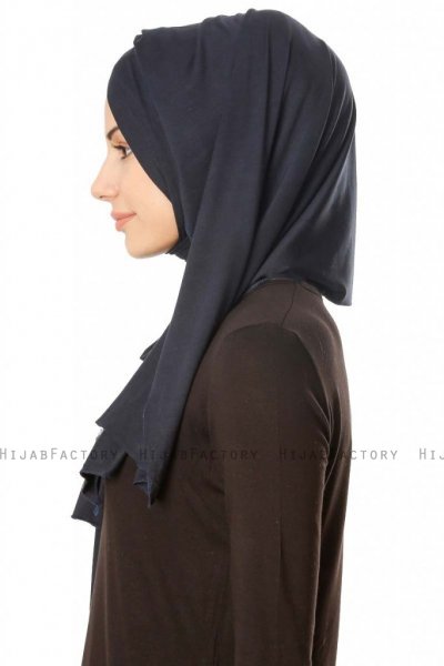 Betul - Schwarz 1X Jersey Hijab - Ecardin