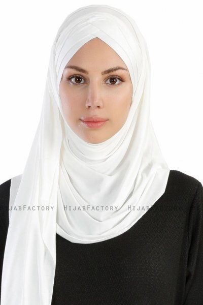 Cansu Creme 3X Jersey Hijab Ecardin 200905-1