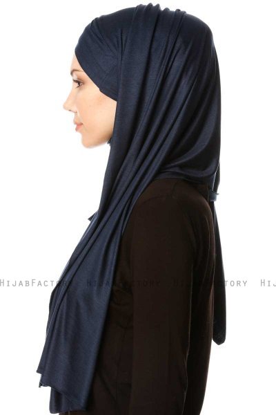 Cansu - Navy Blau 3X Jersey Hijab