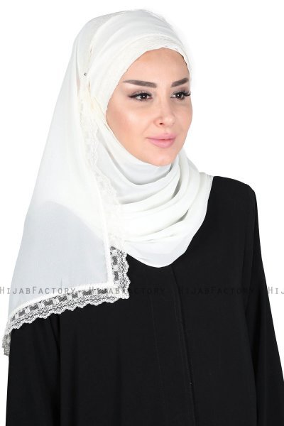 Carin - Creme Praktisch Chiffon Hijab