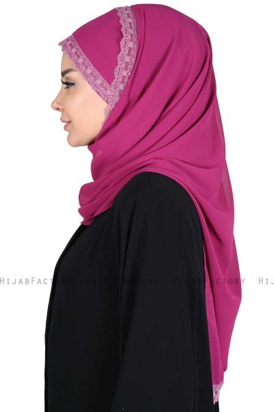 Carin - Fuchsie Praktisch Chiffon Hijab