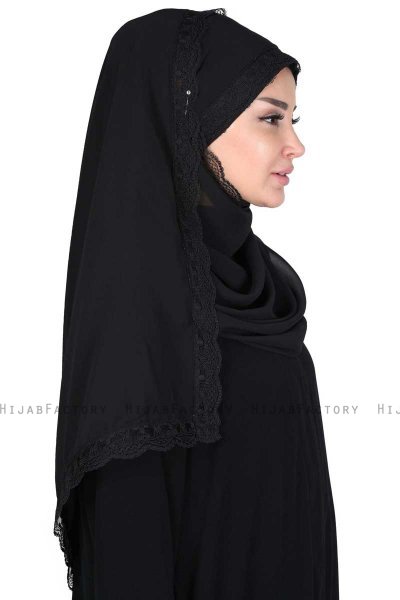 Carin - Schwarz Praktisch Chiffon Hijab