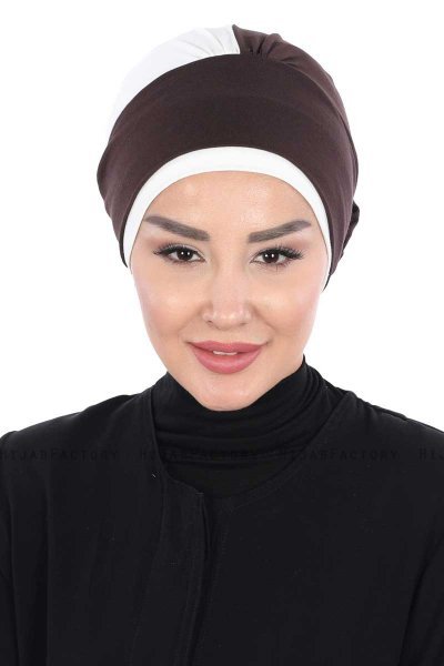 Clara - Braun & Creme Baumwolle Turban
