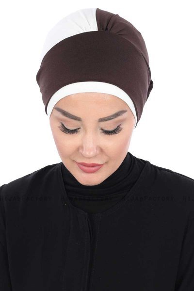 Clara - Braun & Creme Baumwolle Turban