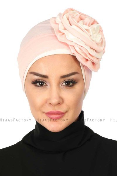 Clara - Altrosa & Creme Baumwolle Turban