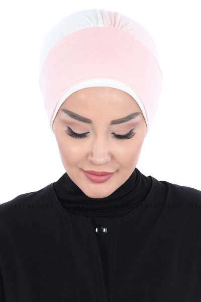 Clara - Altrosa & Creme Baumwolle Turban