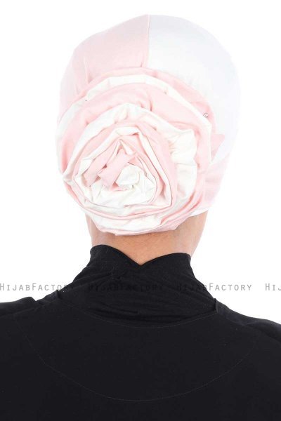 Clara - Altrosa & Creme Baumwolle Turban