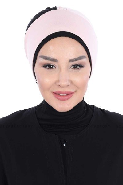 Clara - Altrosa & Schwarz Baumwolle Turban