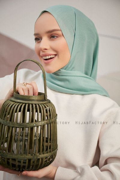 Silky Plain - Hellgrün Hijab