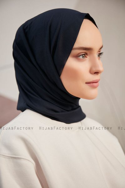 Silky Plain - Navy Blau Hijab