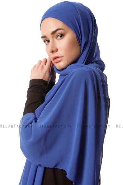 Derya - Blau Praktisch Chiffon Hijab