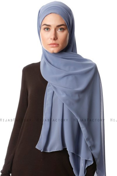 Derya - Denim Praktisch Chiffon Hijab